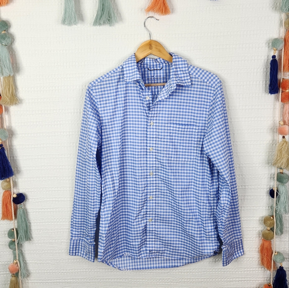 Vineyard Vines Skysail Gingham Performance Cotton Shirt